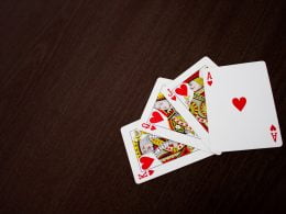 ace king jack and king of hearts playing cards